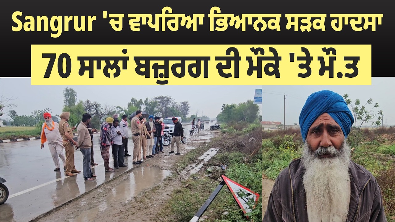 Sangrur 'ਚ ਵਾਪਰਿਆ ਭਿਆਨਕ ਸੜਕ ਹਾਦਸਾ,  70 ਸਾਲਾਂ ਬਜ਼ੁਰਗ ਦੀ ਮੌਕੇ 'ਤੇ ਮੌ.ਤ