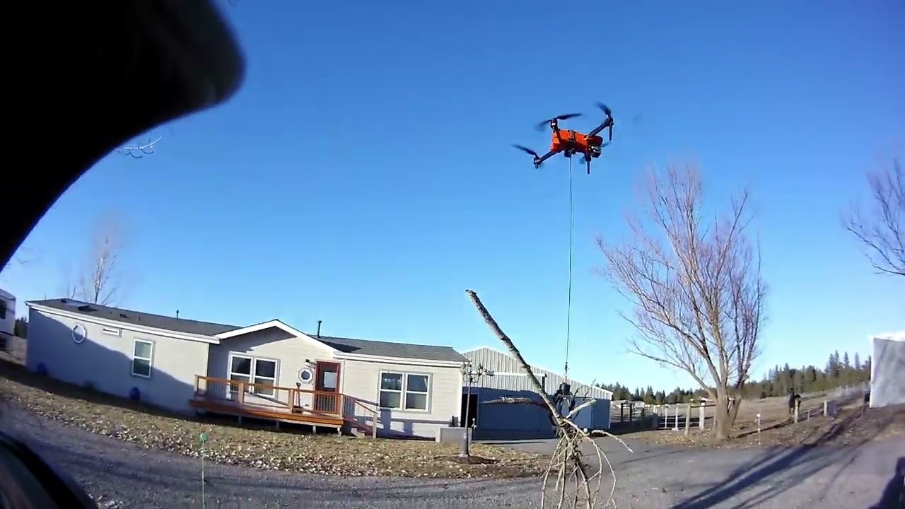 The Claw! Logging drone for hire.
