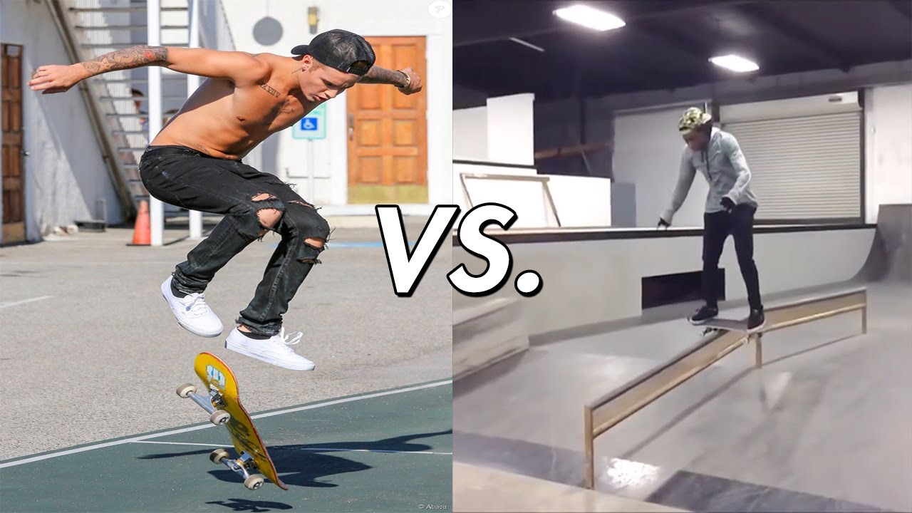 Justin Bieber Vs. Lil Wayne Skateboarding!