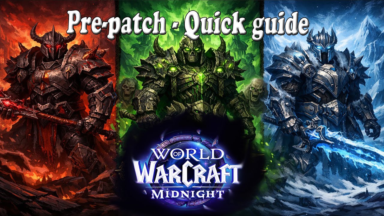 Best DK Builds Unholy Frost Blood - Quick run through for Pre-patch ! Midnight WoW