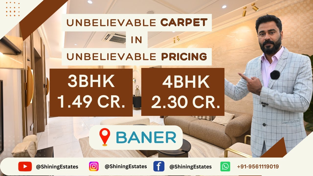 Premium 3BHK,4BHK and 4.5BHK Project with Affordable Pricing | BANER | Call📲 Prashant 9561119019