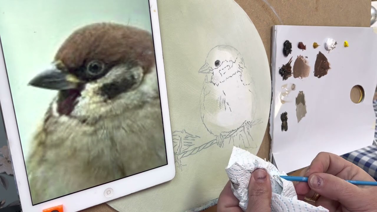 olieverfschilderen voor beginners: musje les 4