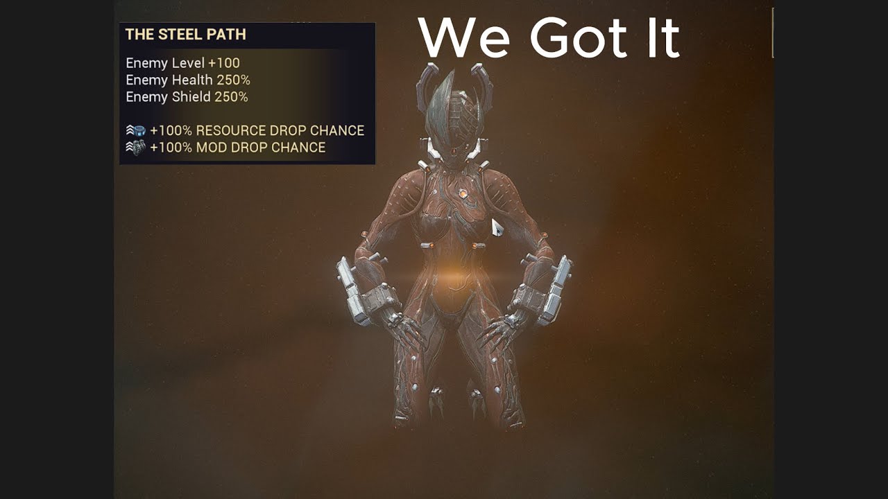 Warframe New Player Account Overview After Reaching Steel Path