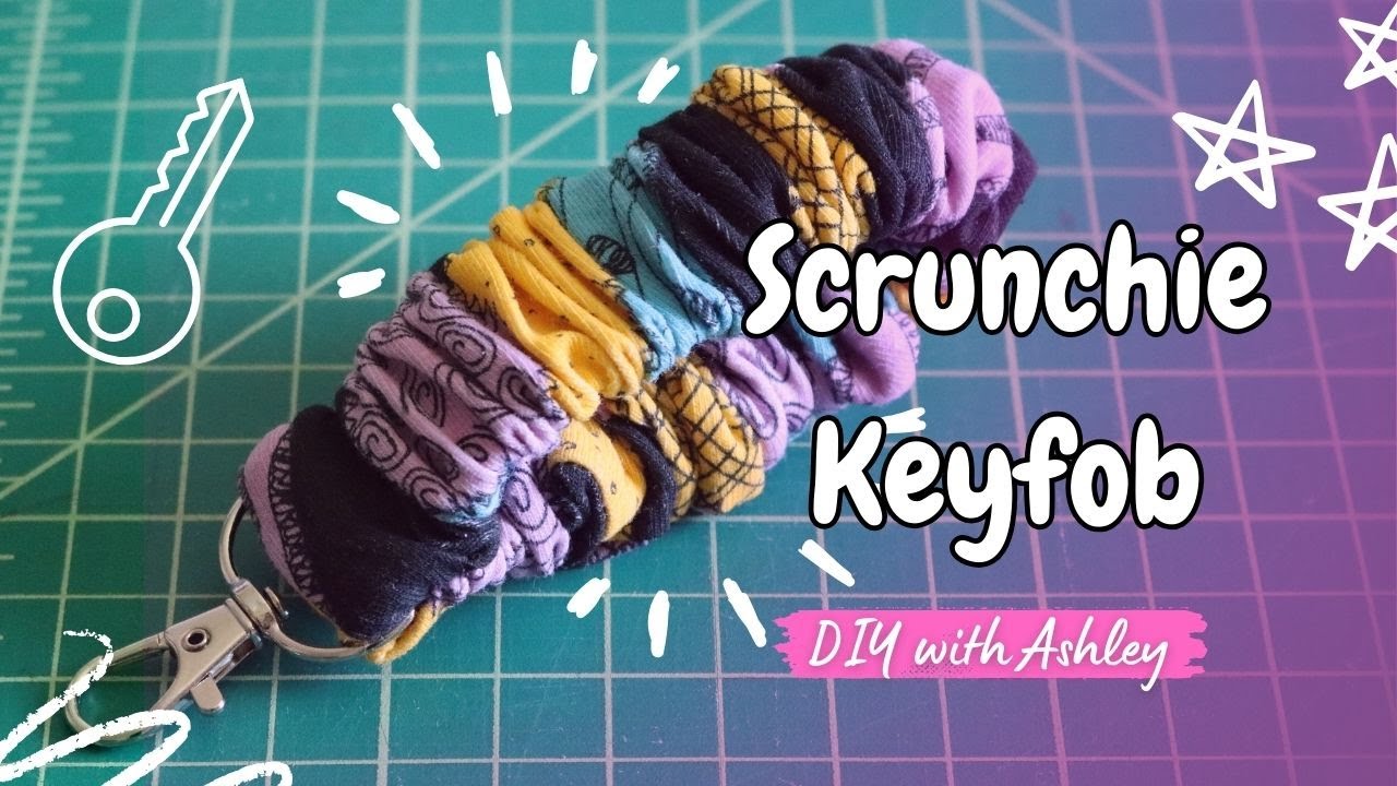 DIY Scrunchie Keyfob Tutorial | Easy Beginner Sewing Project @DIYwithAshley