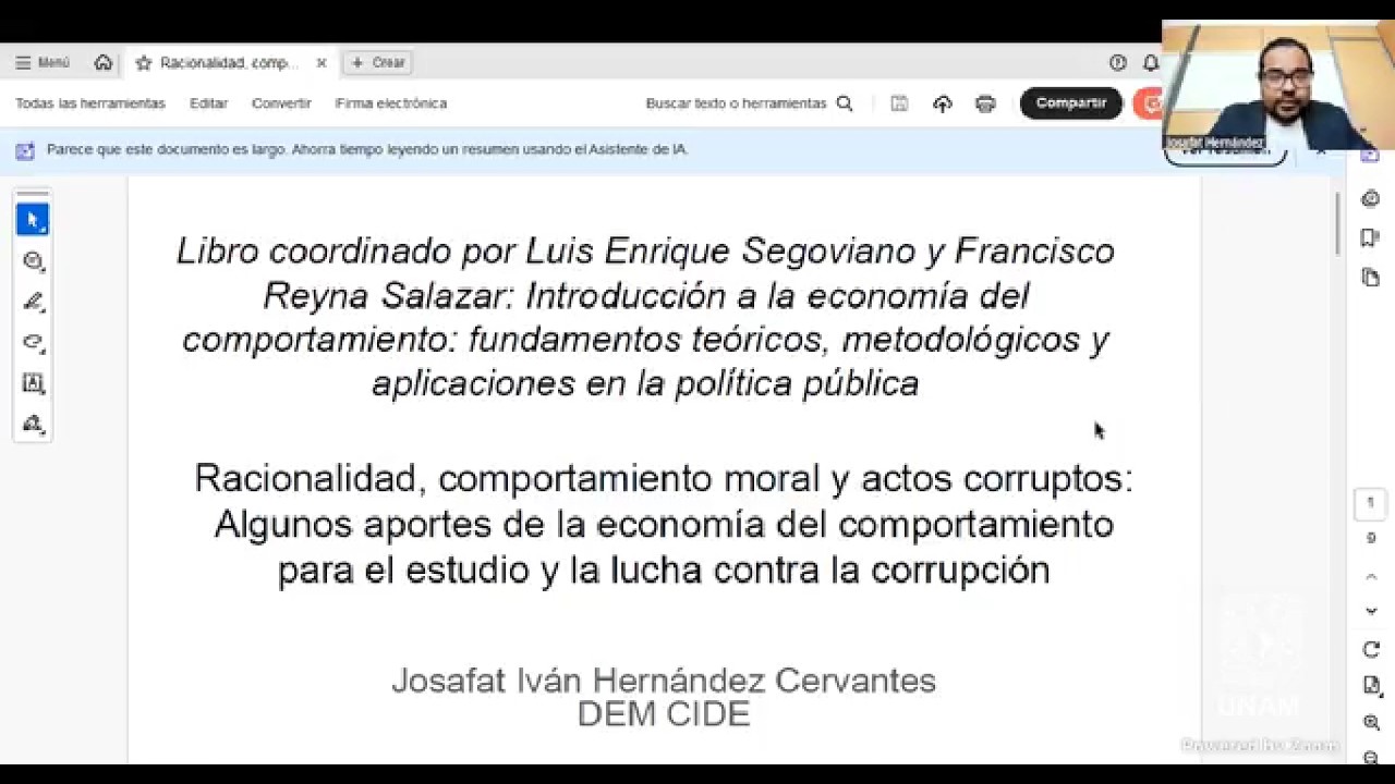 Racionalidad, comportamiento moral y actos corruptos | S2 2026-2