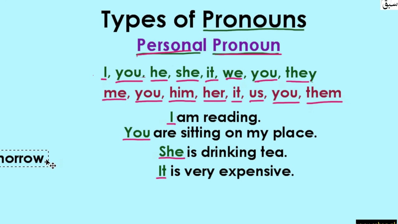 Personal Pronouns (explanation with examples), English Lecture | Sabaq.pk