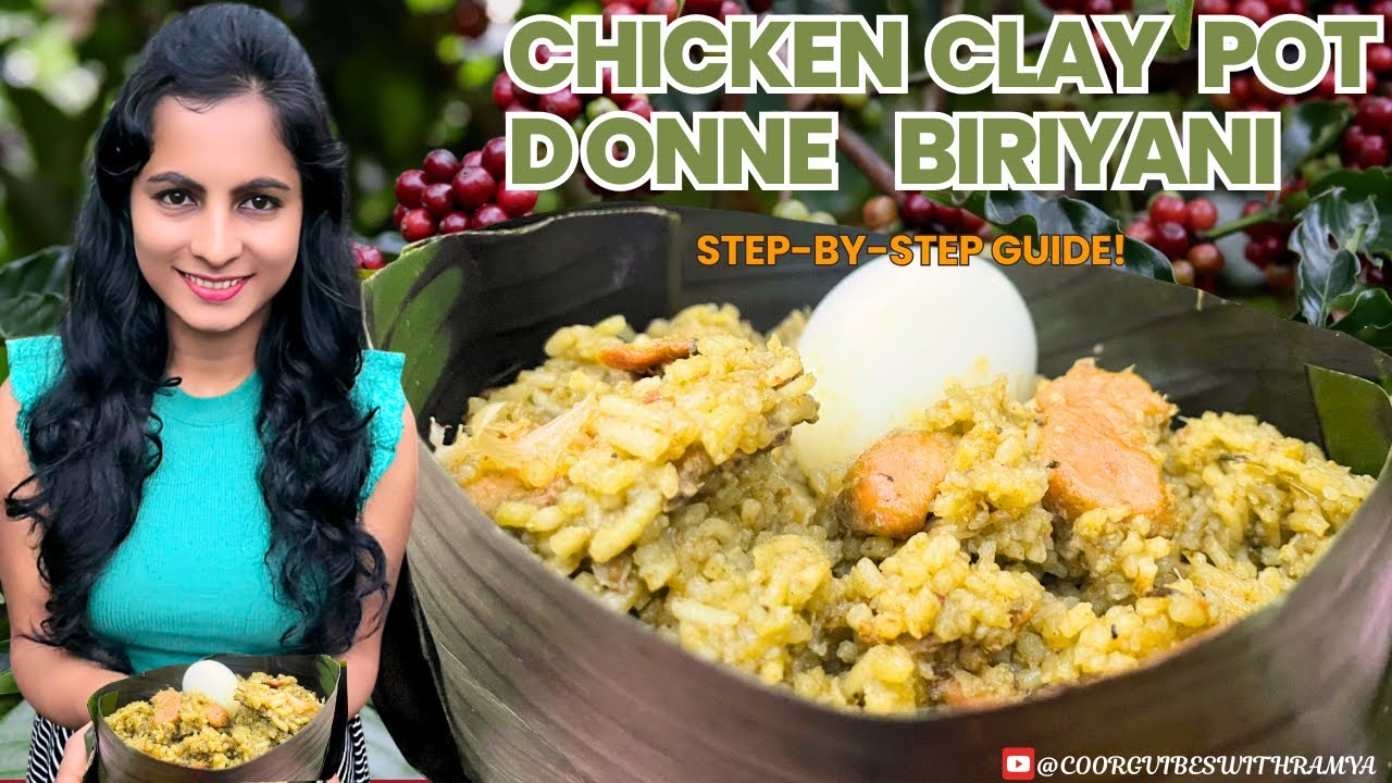 🍗 Chicken Donne Biryani in Clay Pot | Traditional Outdoor Cooking | Coorg Vibes with Ramya 🌿🔥
