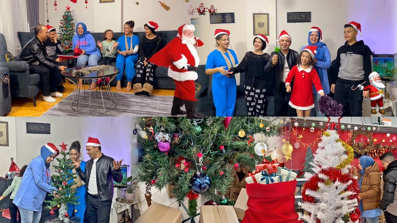 زيننا البيت وشجرة🎄🎅و تحضيرات رأس السنة الميلادية🎊 (2024) وعملنا قرعه للاولاد الهدايا🎁 تابعوا للاخير
