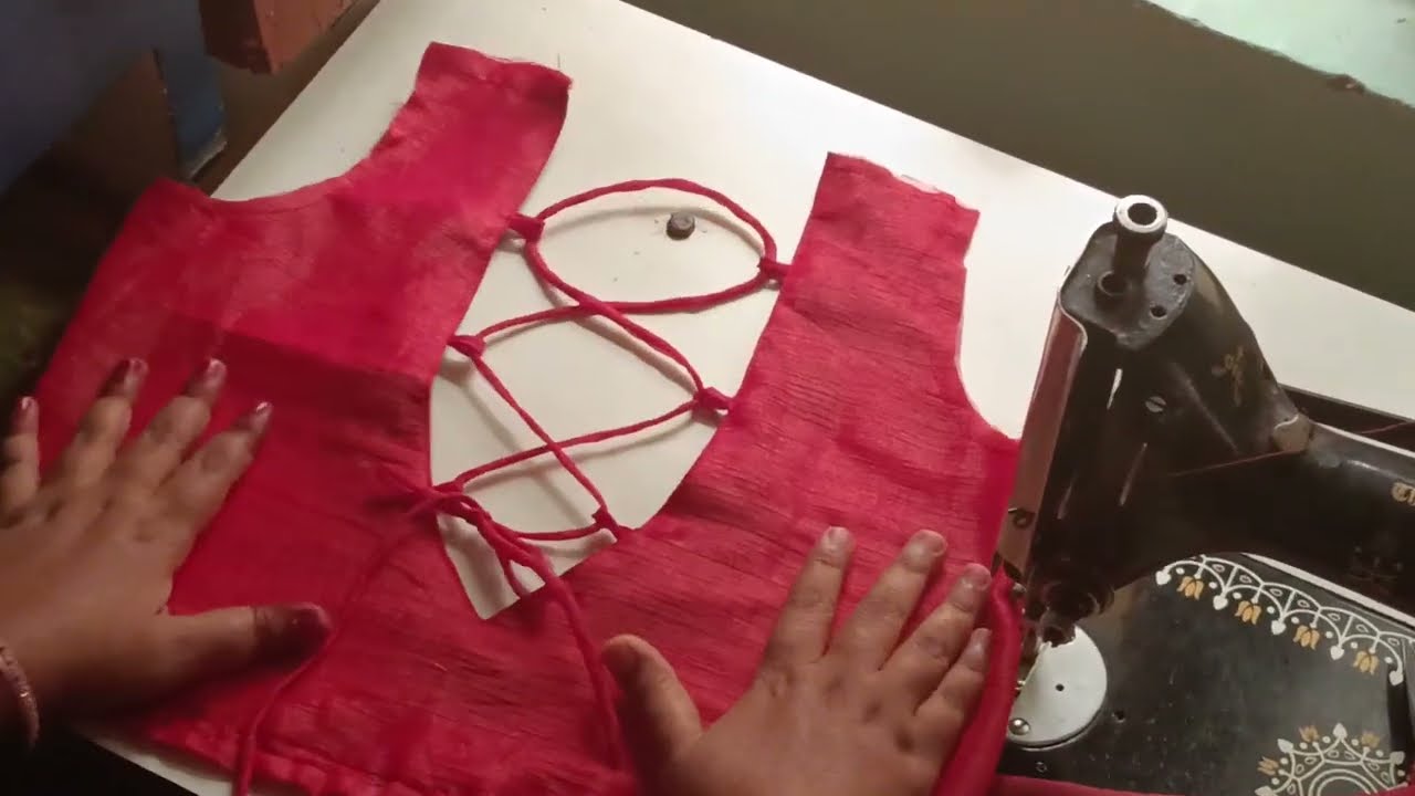 Blouse designs || Back Neck Blouse Design cutting and stitching || Blouse Loops || Dori kaise lagaye