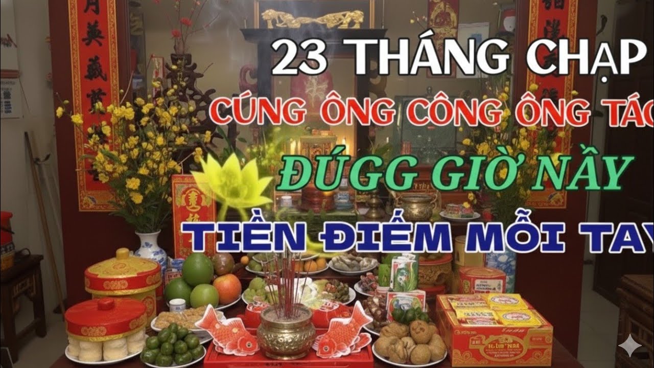 Lễ cún ông công ông táo 23 tháng chạp giờ nào tốt để rước lộc về nhà. 