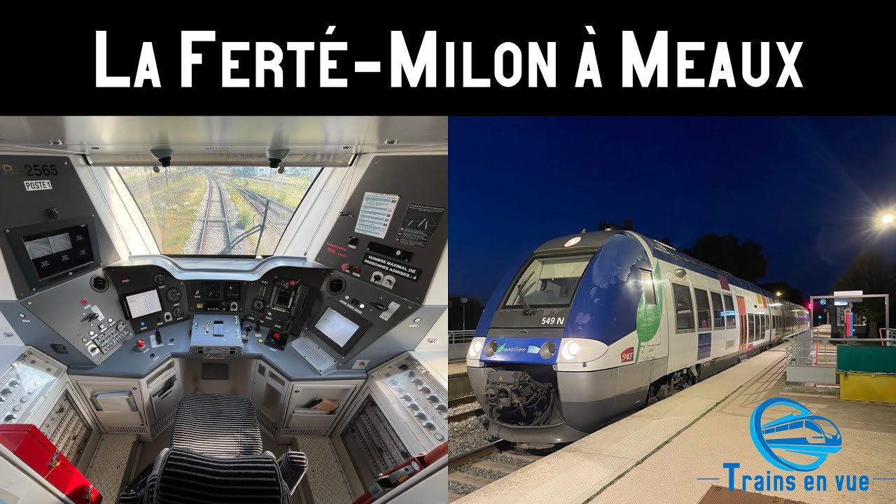 4K CABRIDE - Voyage en cabine de La Ferté Milon à Meaux en B82500