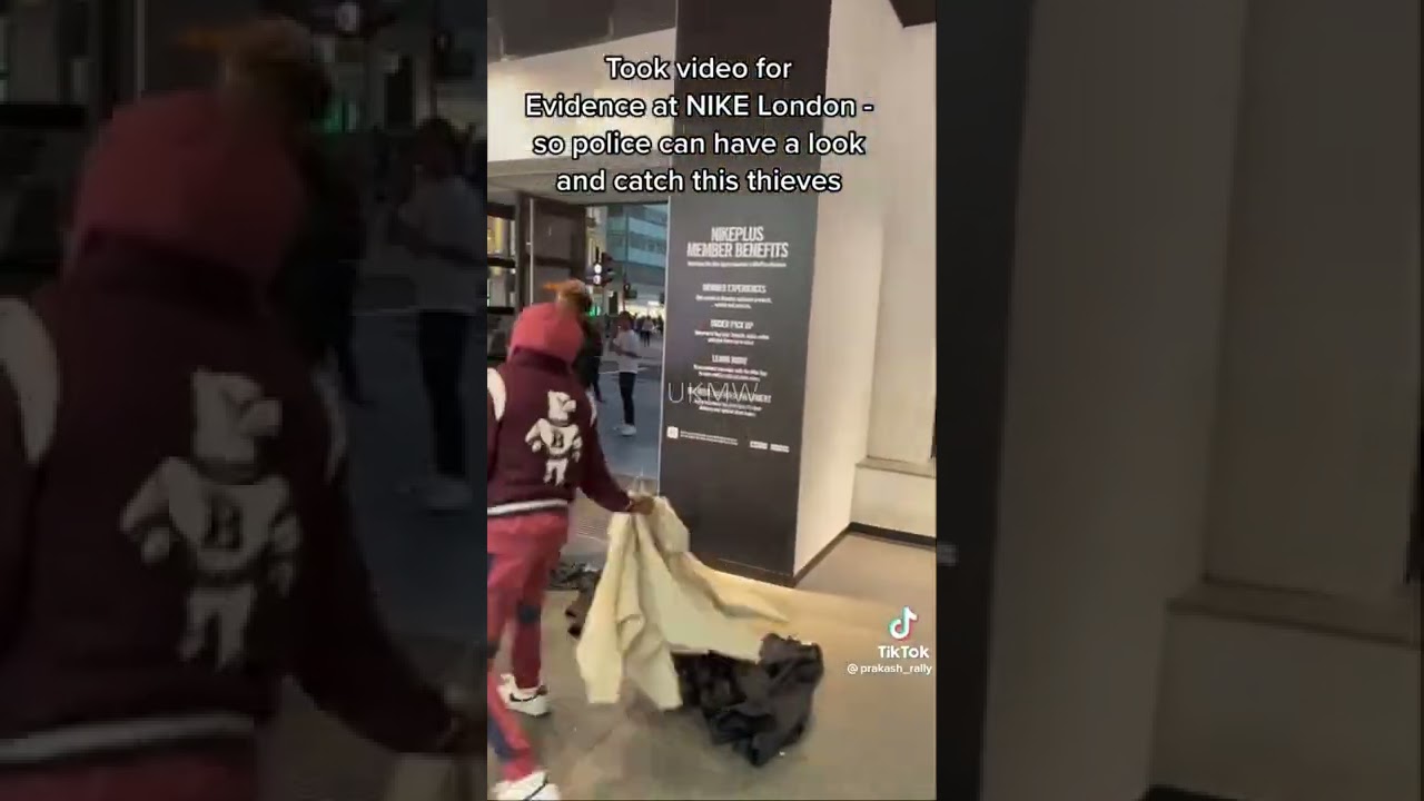Security Guard Stops Snatch & Grab Attempted Theft : Nike Store | London 🇬🇧