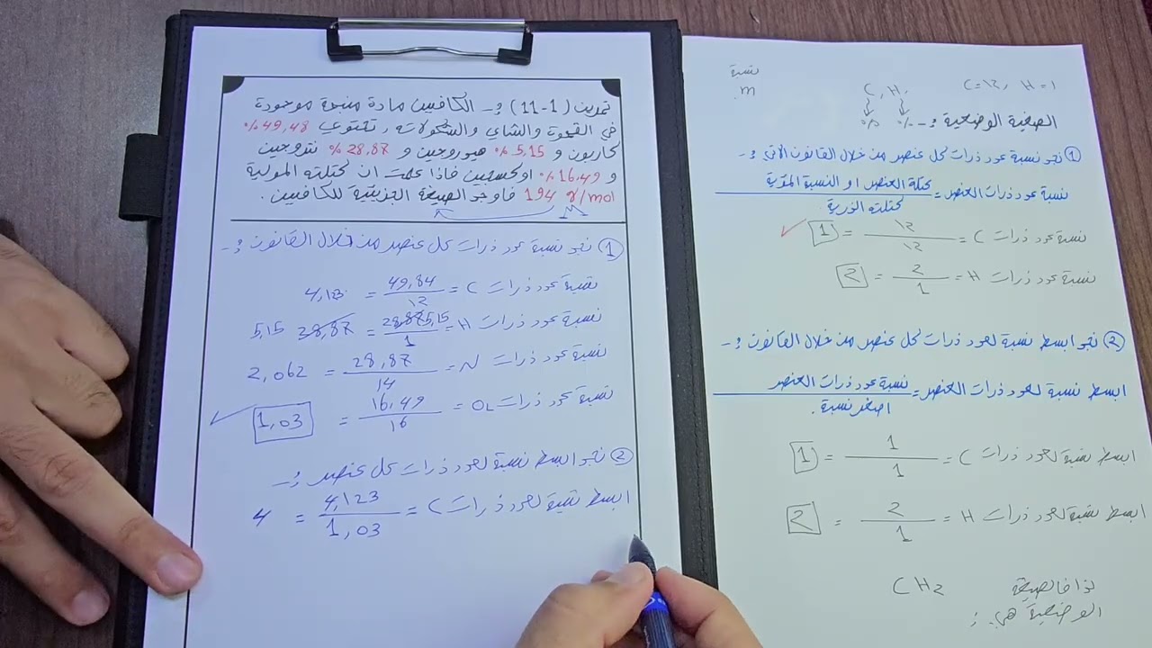 كيمياء الرابع العلمي//الصيغة الجزيئية
