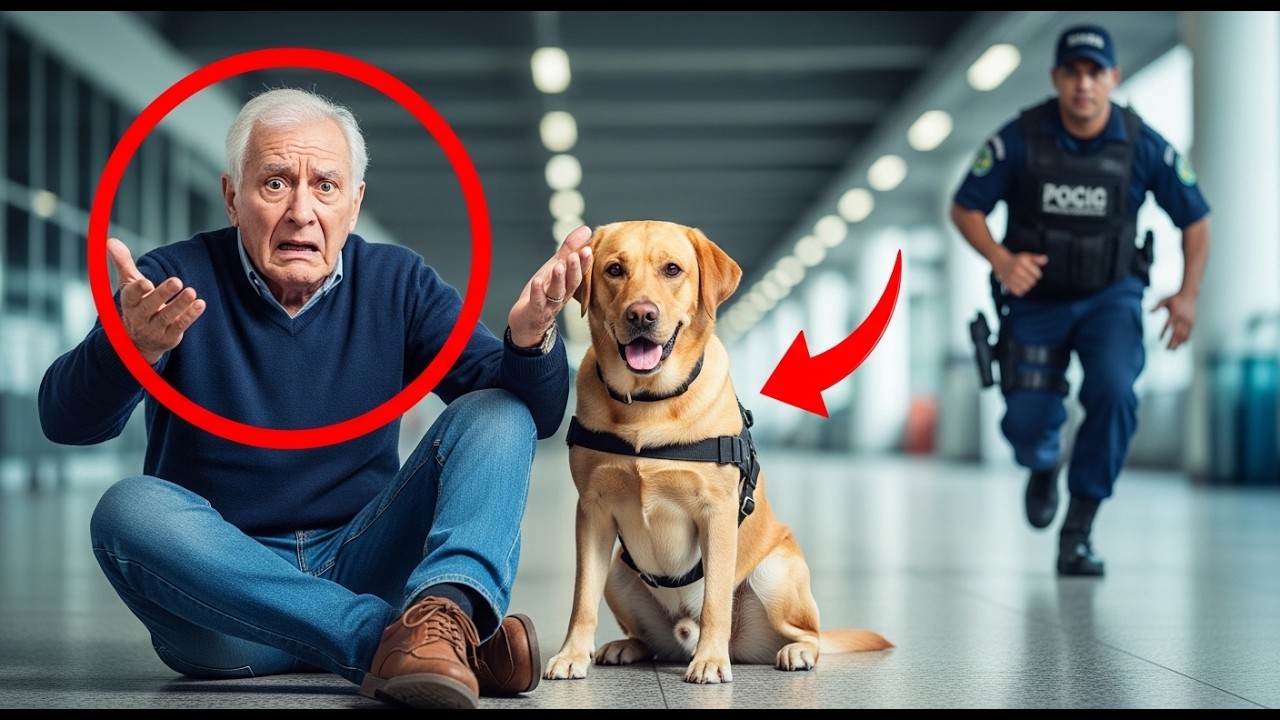 Ninguém percebeu o homem cruzando áreas restritas, mas esse labrador percebeu.
