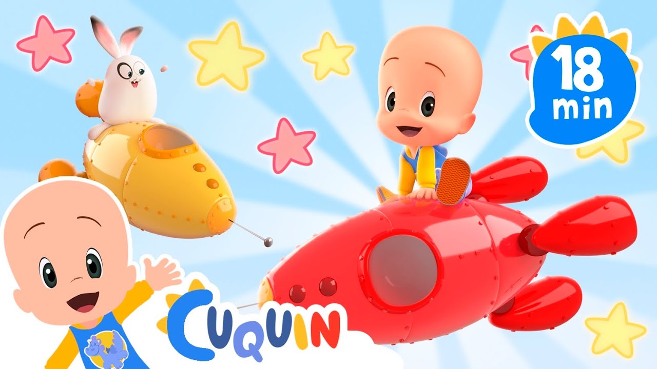 Colorfull Balloon Rockets | Cleo & Cuquin Educational Videos for Children