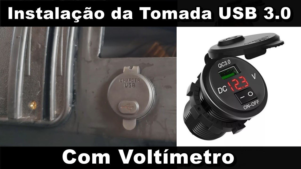 Instalação da Tomada USB 3.0 com Voltímetro na Kombi