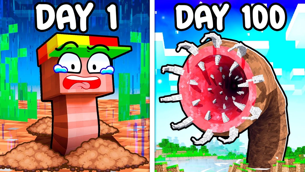 BIRTH To DEATH of a WORM in Minecraft!