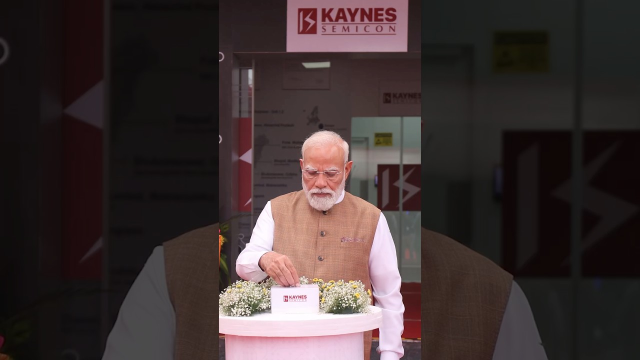 India&rsquo;s 2nd semiconductor unit- Kaynes Semicon Plant inaugurated.📍Sanand, Gujarat #india #gujarat