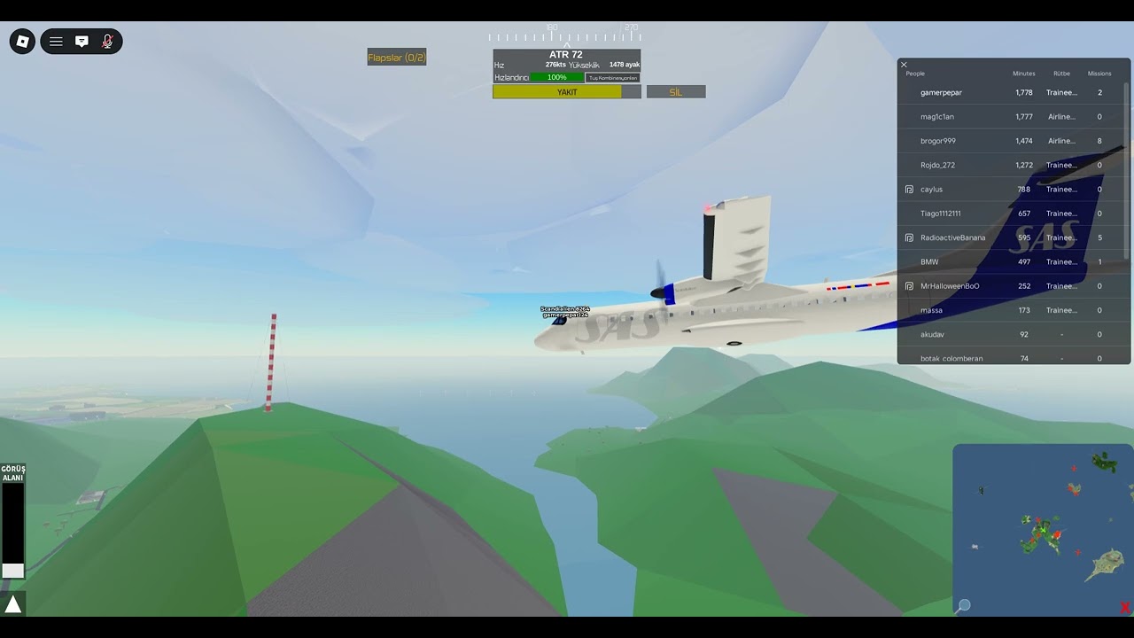 Takeoff The Mellor Airport Landing İn Greater Rockford Airport With Scandialien Airlines ATR-72