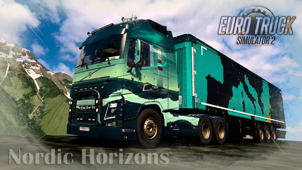 ETS2- Nordic Horizons. Дорога вдоль побережья.