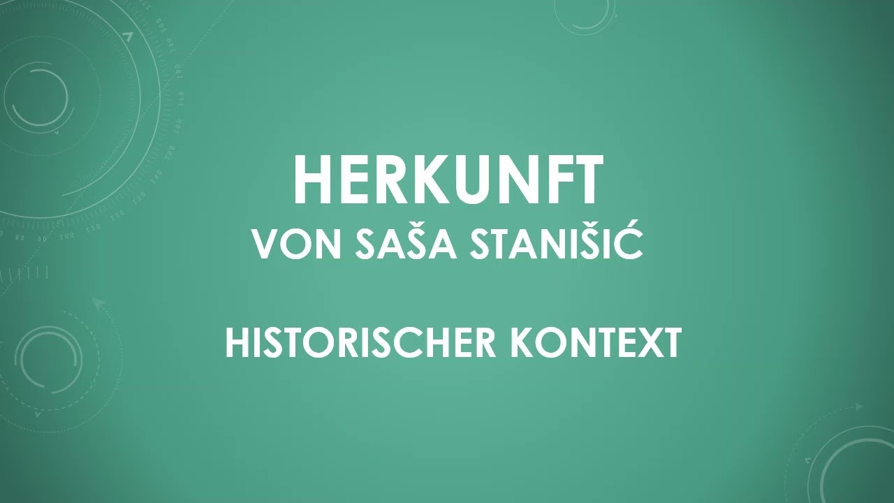 Herkunft von Sa&scaron;a Stani&scaron;ić - historischer Kontext (einfach und kurz erkl&auml;rt)