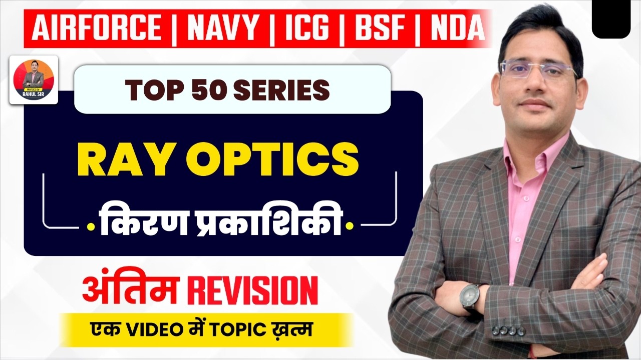 Ray  Optics 🔥– Top 50 Most Expected Questions | All Defence Exams 2026 | Physics by Rahul Sir