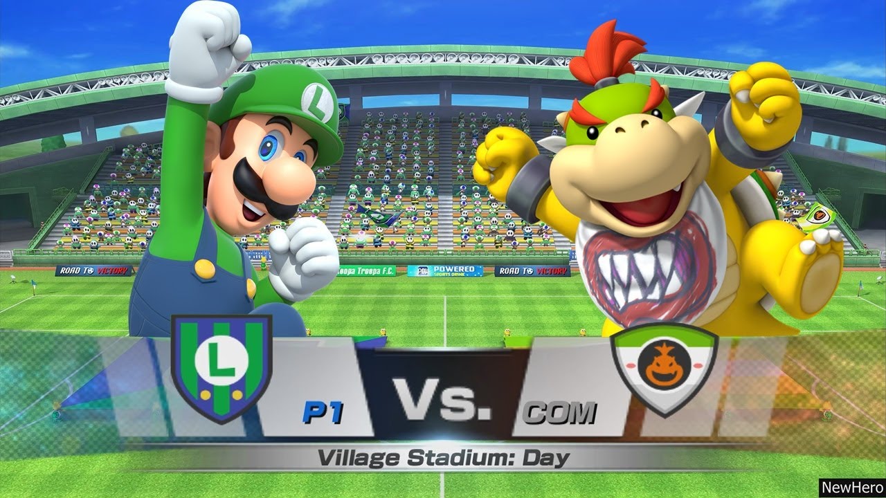 Mario Sports Superstars - Luigi/Mario Vs. Bowser Jr./Yoshi