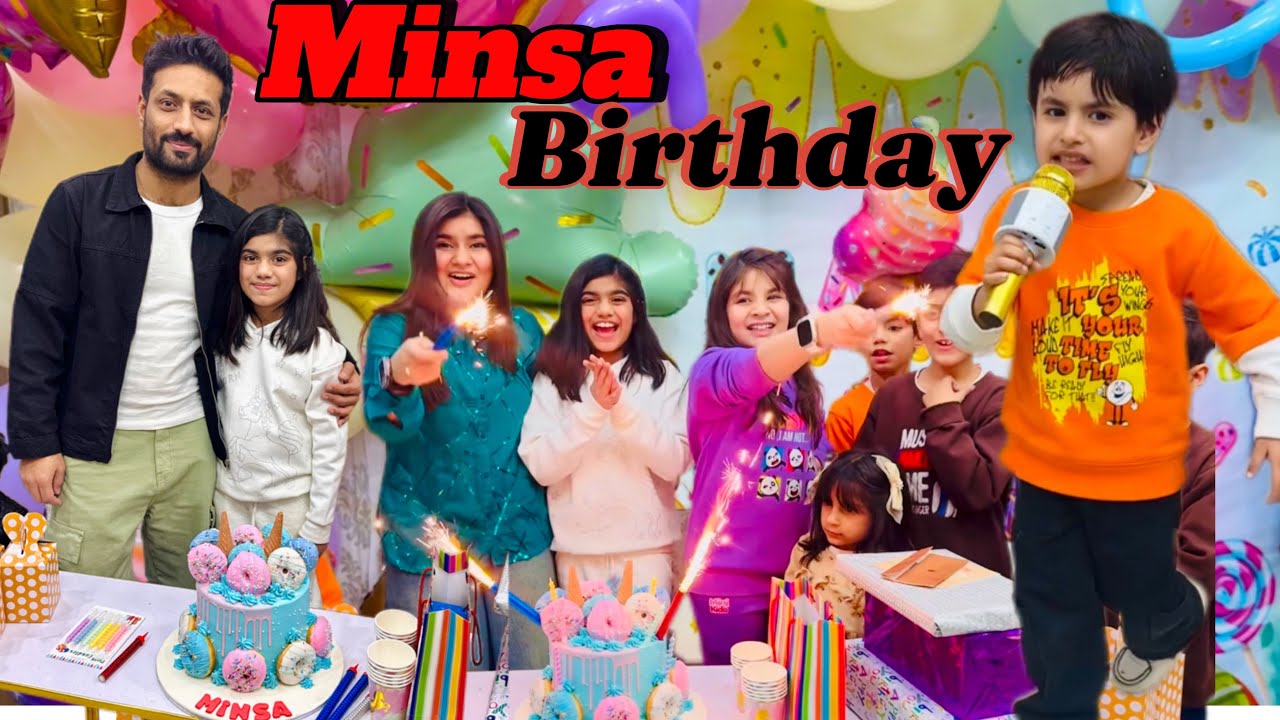minsa ki birthday py singer😜🤔||game challanges kon kon jeeta|| minsasaimomer