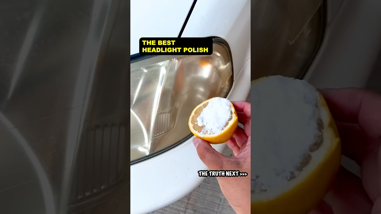 Good? Polishing Headlights with Lemon and Baking Soda! #betterhack #Carlovershub