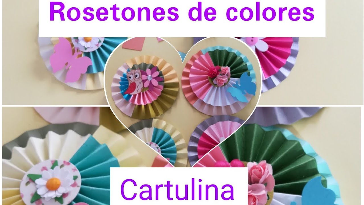 COMO HACER ROSETONES DE COLORES#rosetonesdepapel