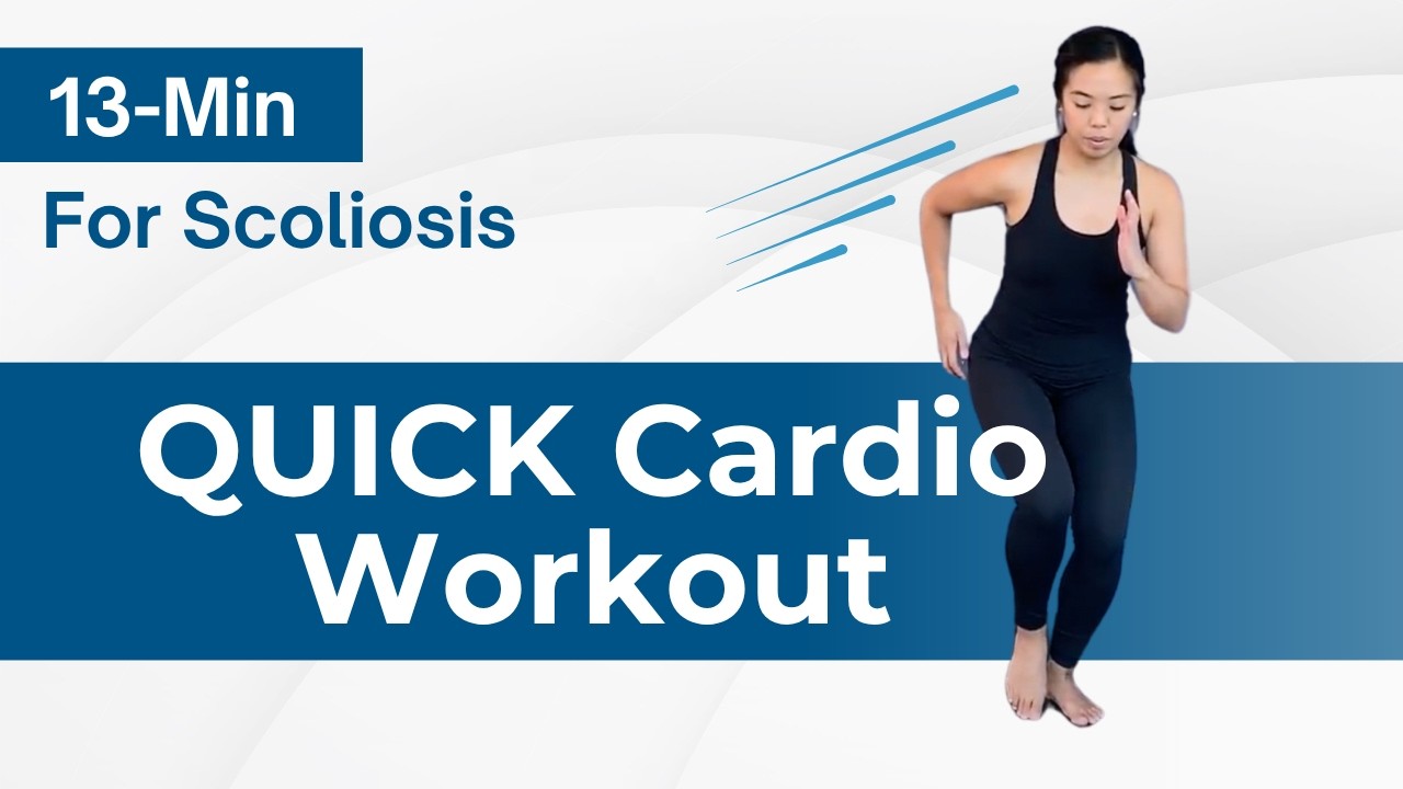 13-min Quick CARDIO Workout for KYPHOSIS and SCOLIOSIS | Get Your Heart Rate UP! (MODERATE)
