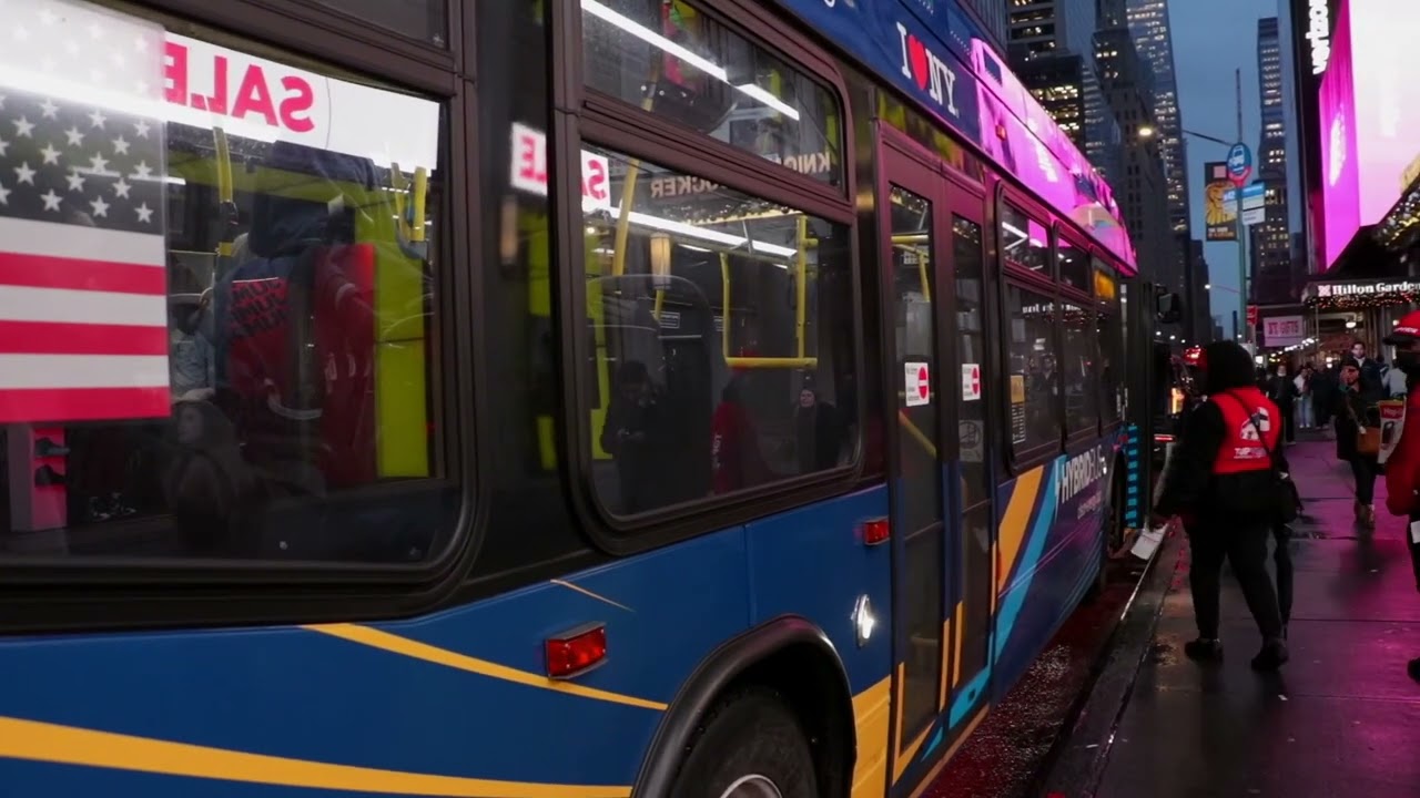 MTA New York City Bus: 2021 Nova Bus LFS HEV 9707 on the M42 Bus.
