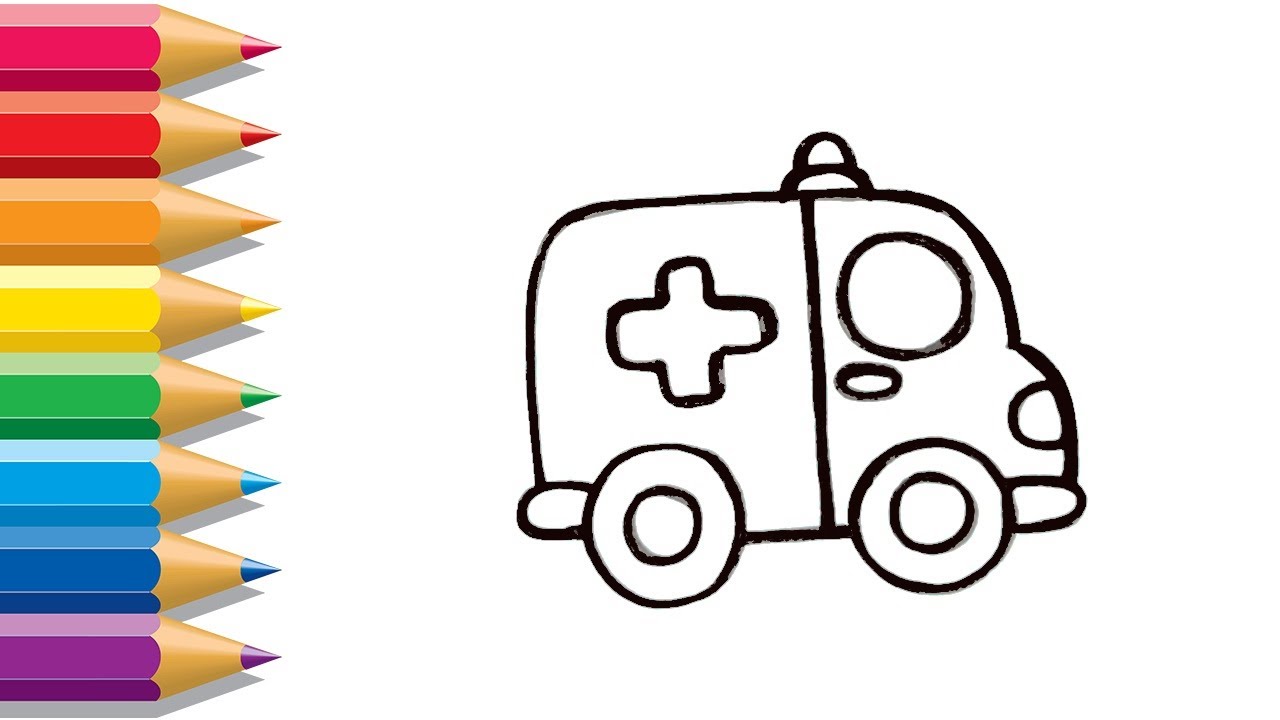 Сиқырлы Жедел Жәрдем 🚑✨ | Оңай сурет  | Easy Ambulance 🚑 | Simple Drawing
