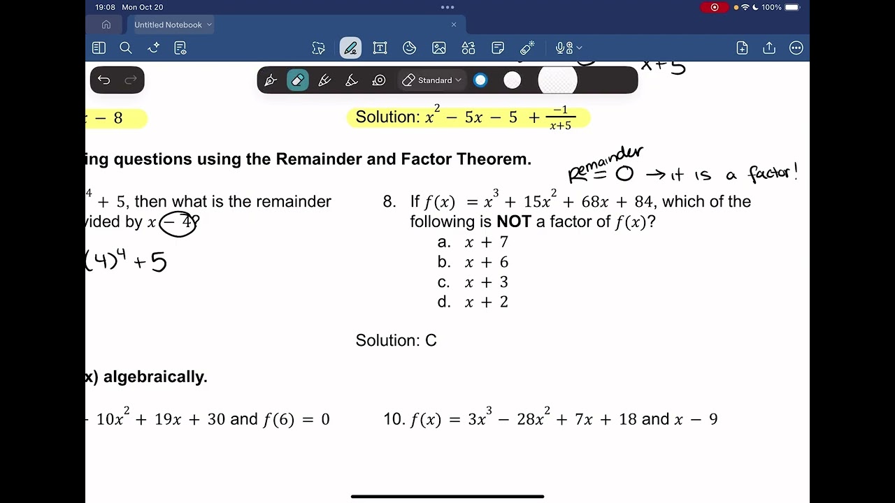 College Prep Math - Module 4 Part 1 Practice Test Review