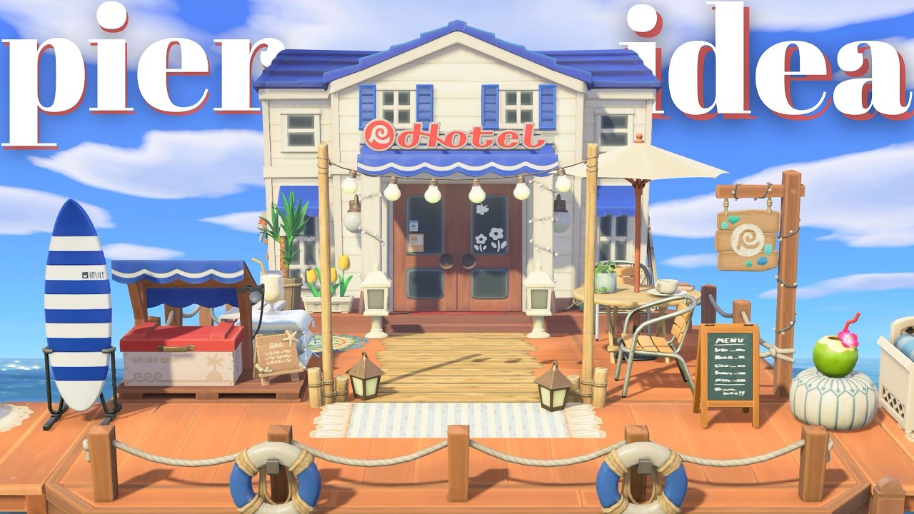 Decor Ideas for Your HOTEL PIER in Animal Crossing 🏨🏝️