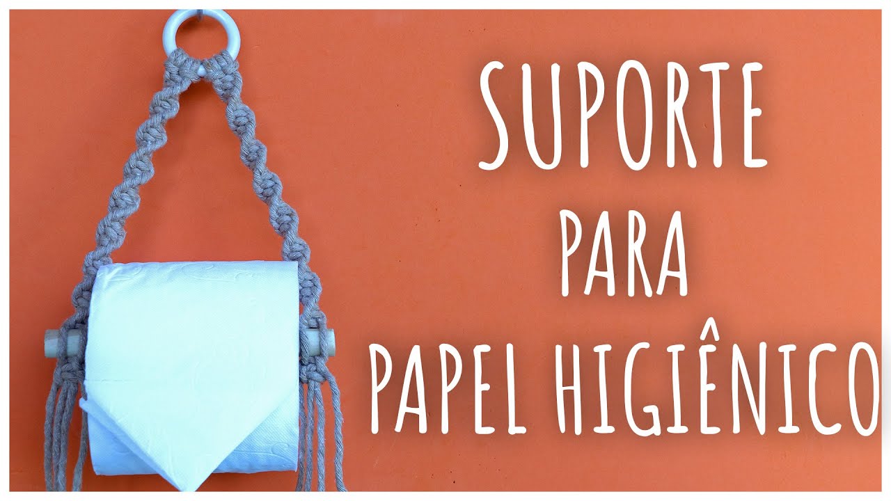 🧻 Suporte em Macramê para Papel ou Toalha – 🧶 Passo a Passo Simples!