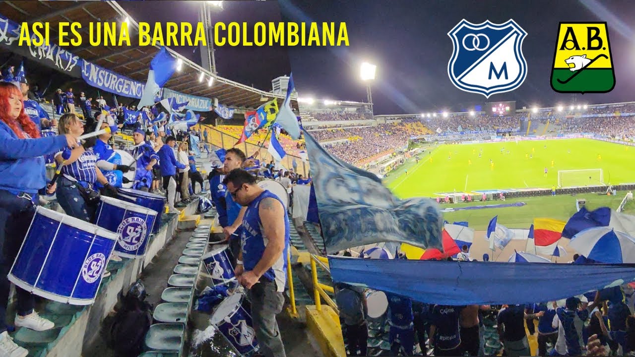 ASI es un PARTIDO con la BLUE RAIN una de las BARRAS de MILLONARIOS | ESTADIO EL CAMPIN
