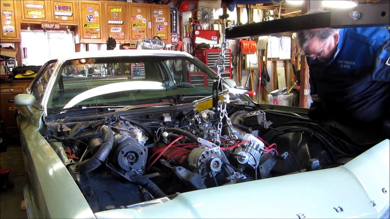1974 Buick Century engine removal