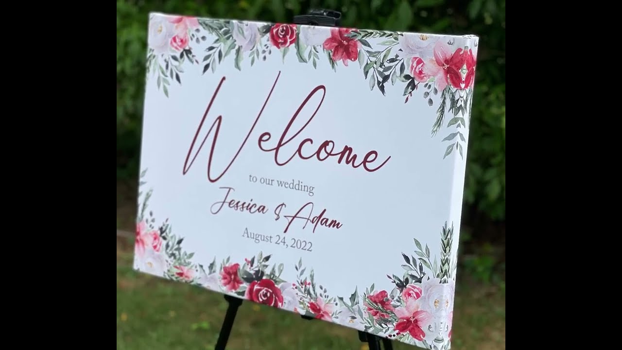 Personalised Welcome Wedding Sign Canvas Print