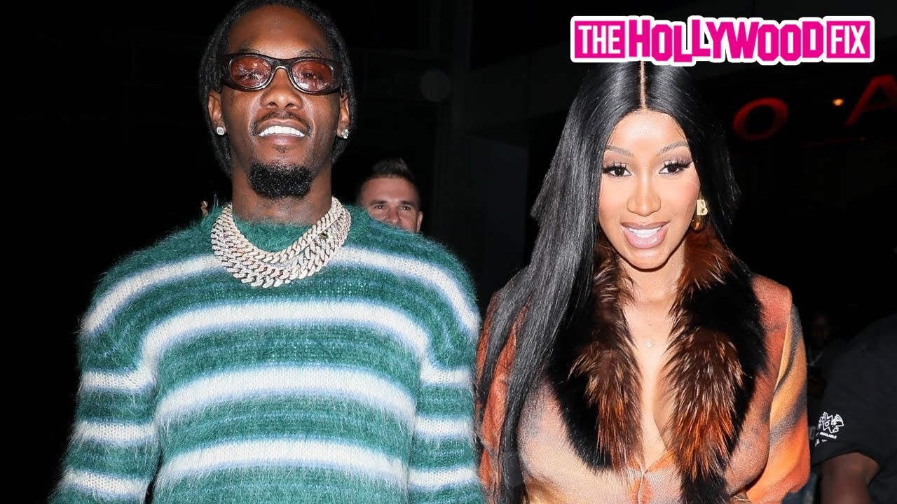 Pregnant Cardi B, Offset & Quavo From Migos Celebrate After The 2021 BET Awards At BOA Steakhouse