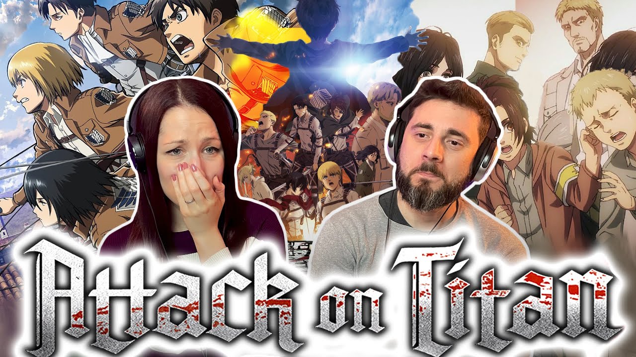 Reacting to All Openings and Endings! | Couple First Time Watching Attack on Titan