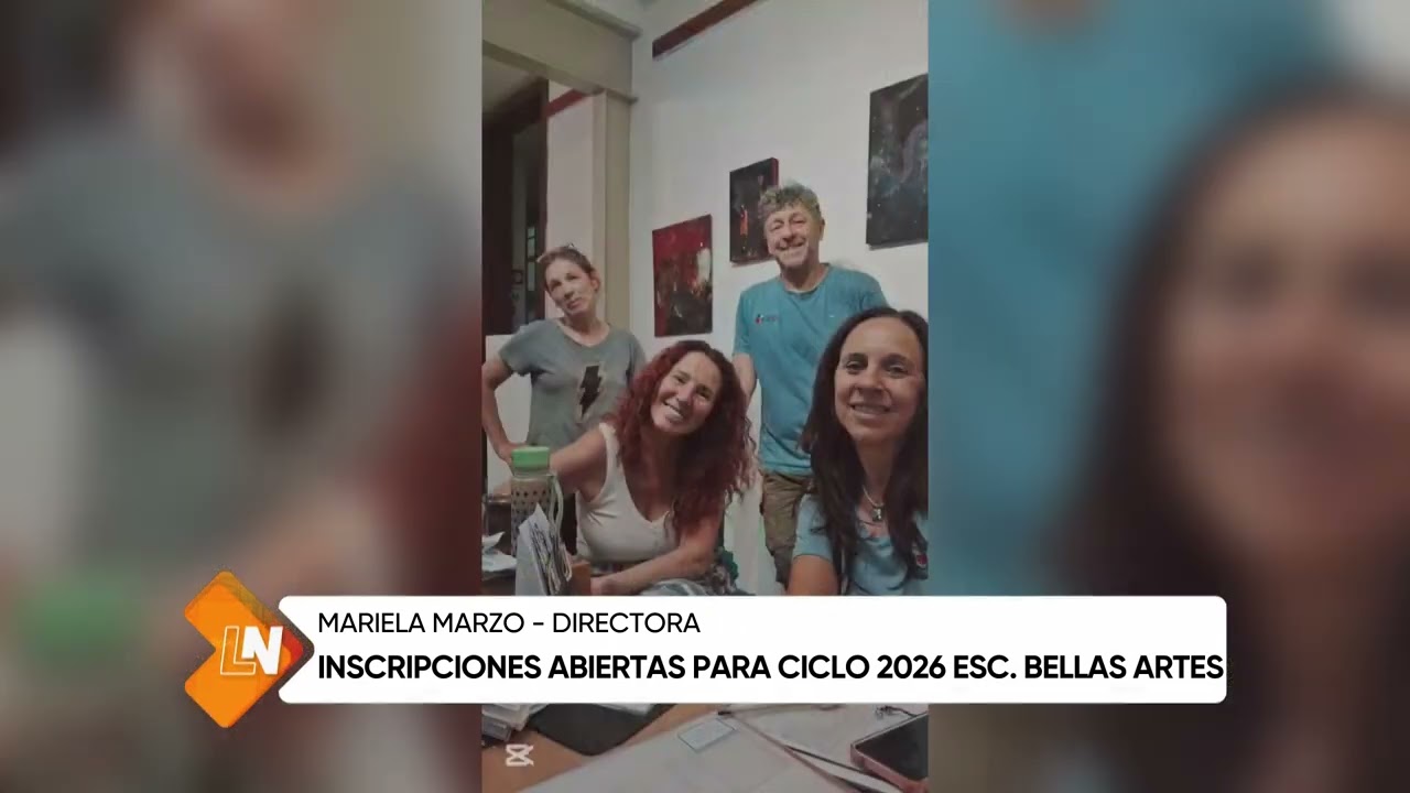 Incripciones abiertas para el ciclo 2026 en la escuela de Bellas Artes, Mariela Marzo