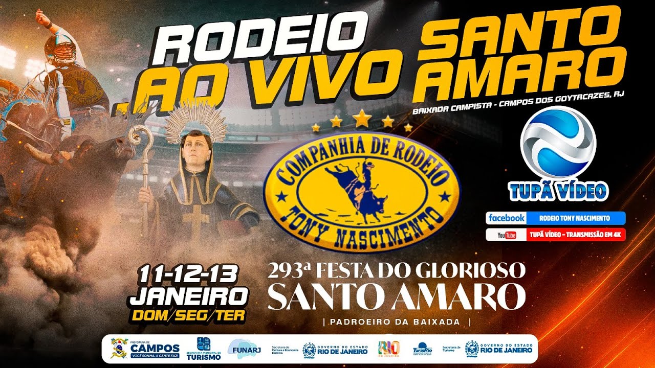 Festa de Santo Amaro-Campos - RJ | Rodeio Tony Nascimento (Terça Feira - Final do Rodeio)