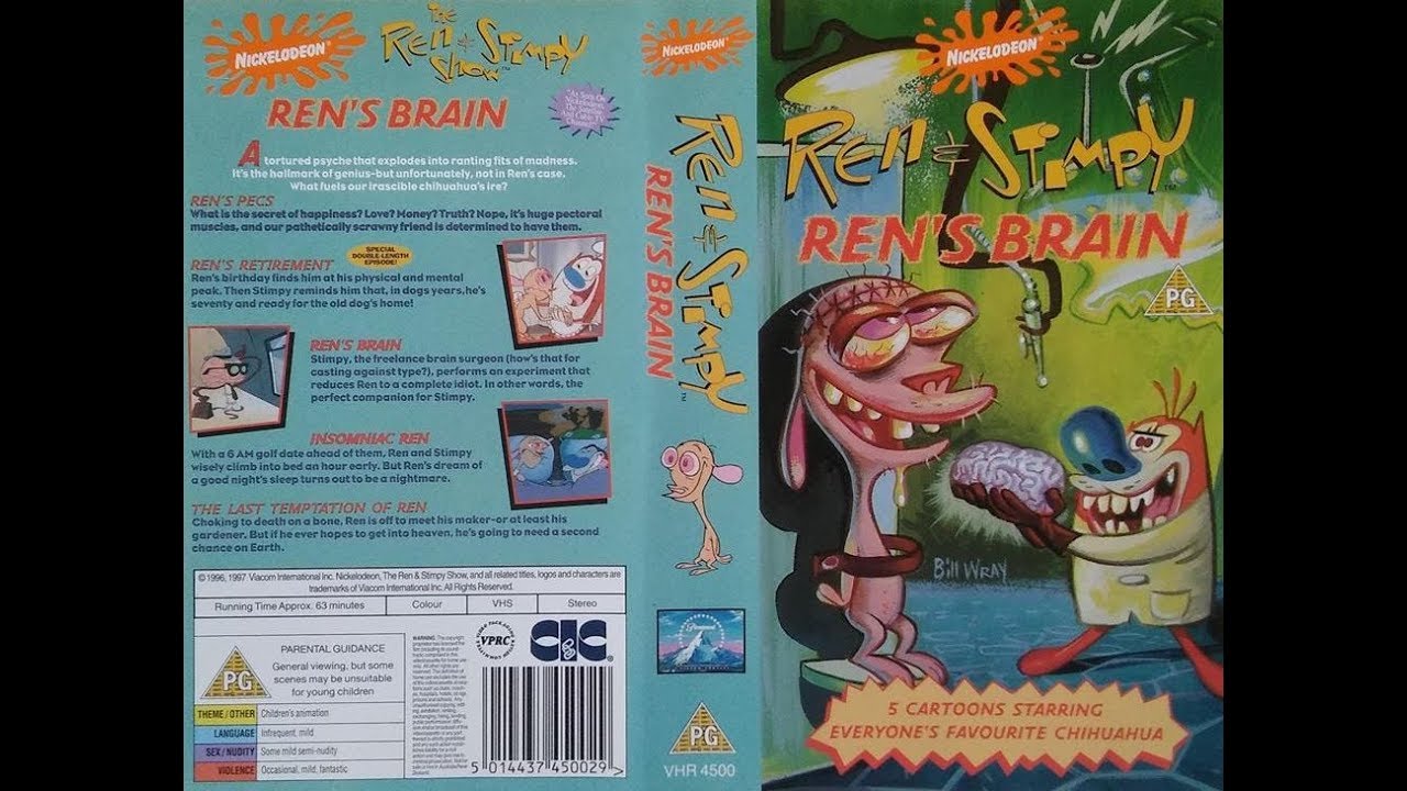Opening and Closing of 'Ren & Stimpy - Ren's Brain' (1997, UK VHS)