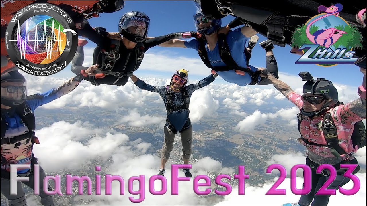 FlamingoFest Boogie 2023 4K Skydive City @skydivecity Skydiving Sky Family Zephyrhills Florida