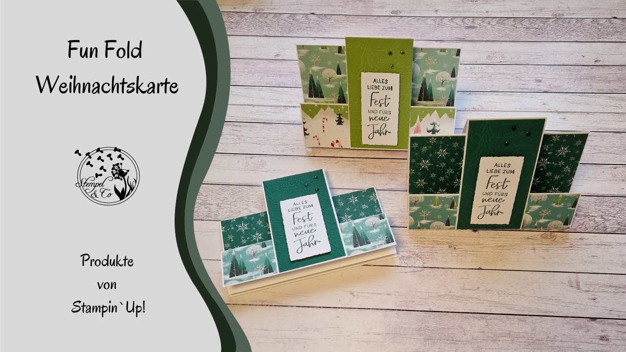 Fun Fold Weihnachtskarte