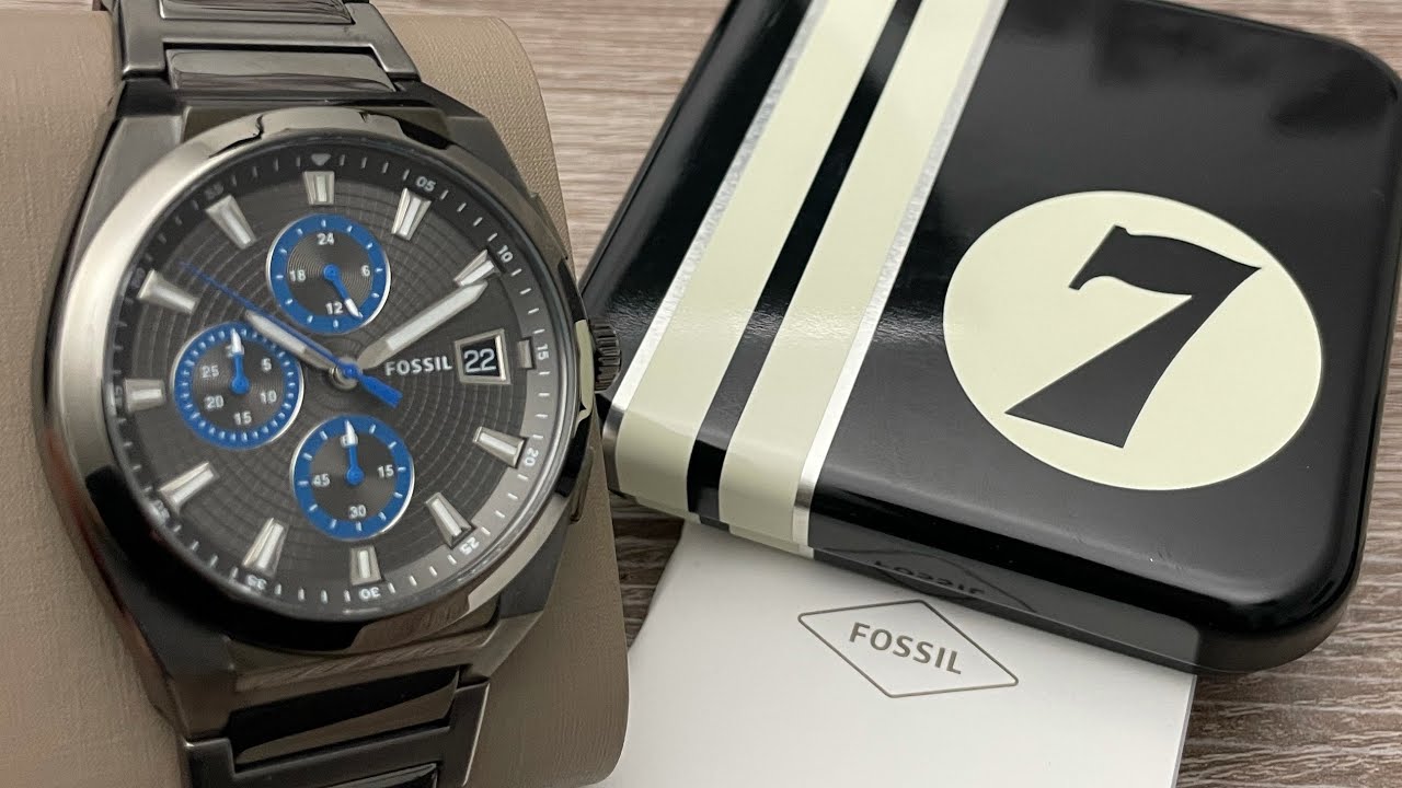 Fossil Everett Chronograph Smoke Stainless Steel Men’s Watch FS5830 (Unboxing) @UnboxWatches