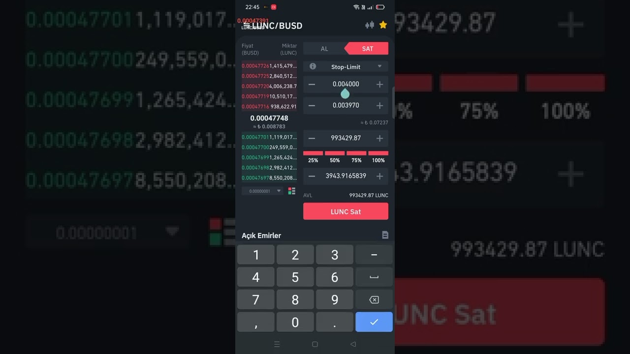 Binance TR stop limit emri koyma detaylı anlatım 2025