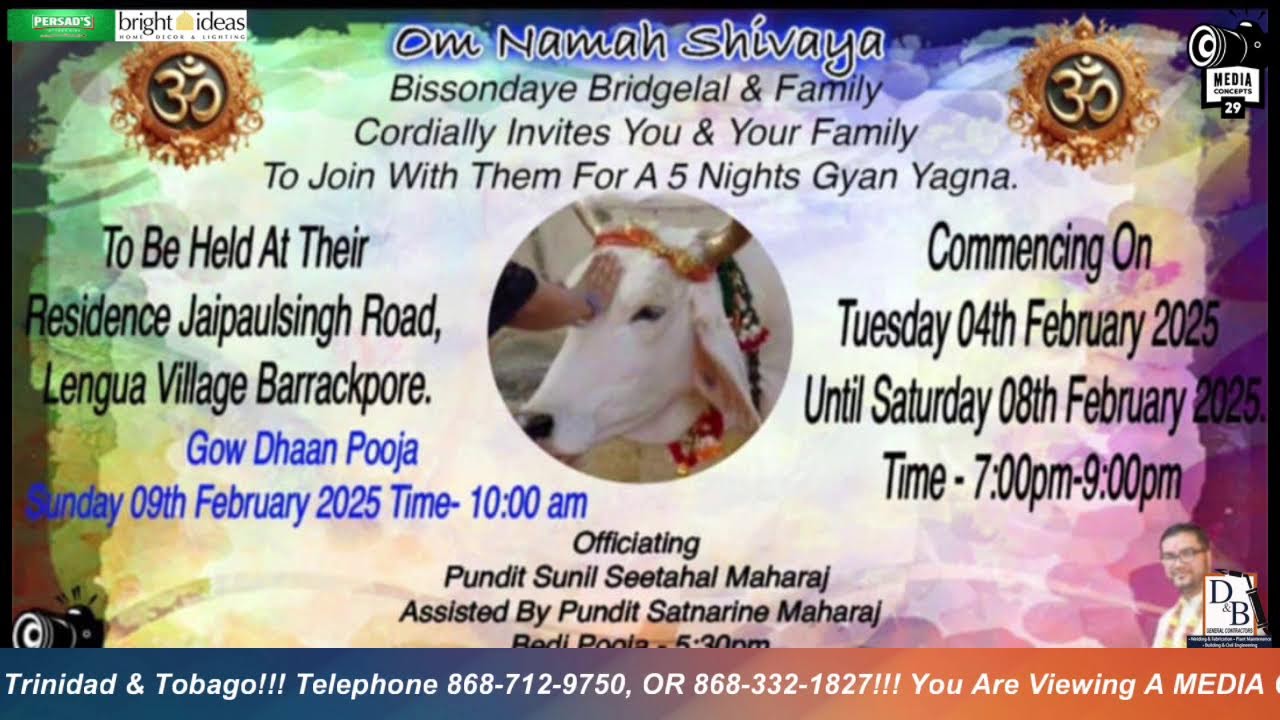Night 4 Of Bissondaye Bridgelal & Family Gyan Yagna & Gow Dhaan Pooja 2025!!!