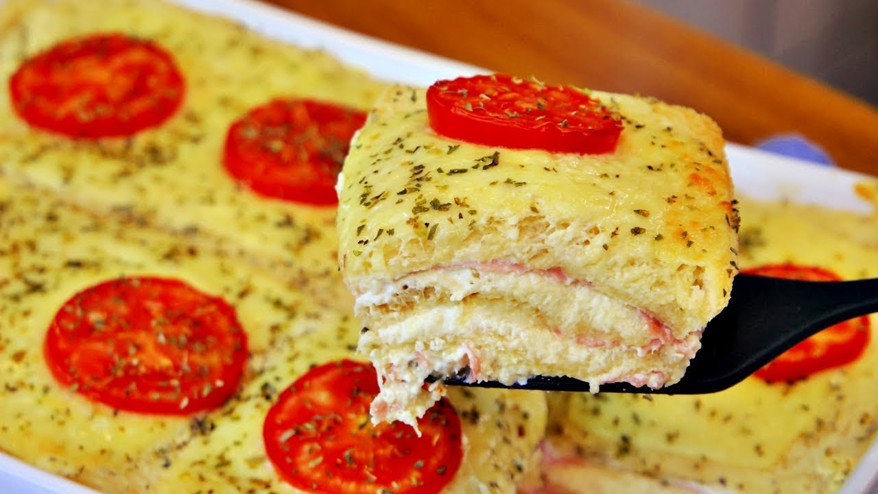 LANCHÃO DE FORNO FÁCIL E RÁPIDO DE FAZER | LANCHE DE PREGUIÇOSO